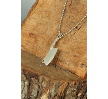 Gümüş Renk Krom Kaplama Kararmaz Balta Tasarım Metal Erkek Kolye - TJ-ERK996