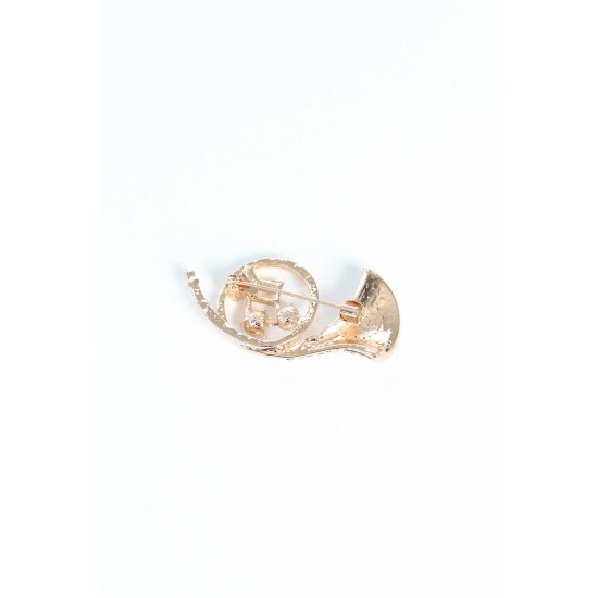 Zirkon Taşlı Metal Broş - TJ-BRS287