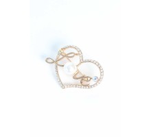 Zirkon Taşlı Metal Broş - TJ-BRS293