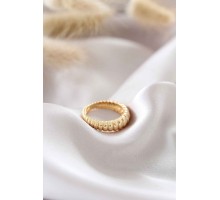 Altın Renk Ayarlamalı Burgu Kadın Yüzük - TJ-BYK1503