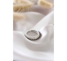 Gümüş Renk Ayarlamalı Burgu Kadın Yüzük - TJ-BYK1504