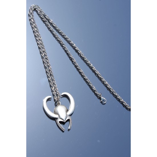 Boynuz Tasarımlı Krom Kaplama Erkek Kolye - TJ-ERK1036