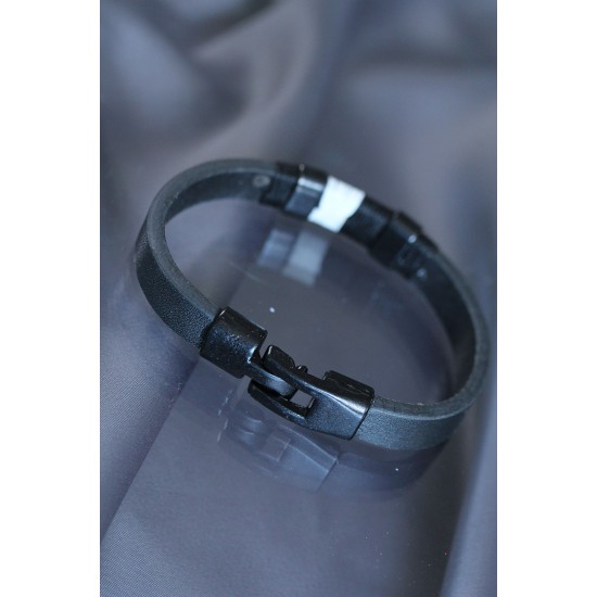 Siyah Beyaz Renkli Deri Bileklik - TJ-EB3074