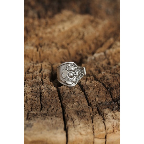 Otantik Çiçek Tasarımlı Ayarlamalı Kadın Yüzük - TJ-BYK1976