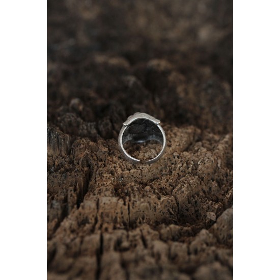 Kaplan Tasarımlı Ayarlamalı Erkek Yüzük - TJ-EY362