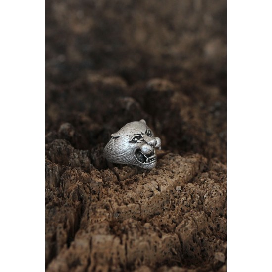 Kaplan Tasarımlı Ayarlamalı Erkek Yüzük - TJ-EY362