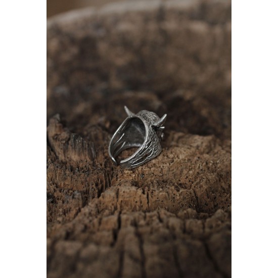 Ayarlanabilir Bufalo Tasarımlı Erkek Yüzük - TJ-EY400