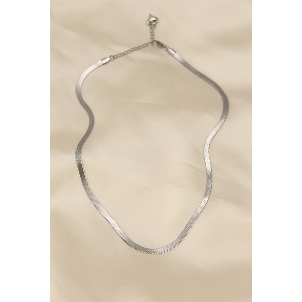 316L Çelik Silver Renk 45 cm İtalyan Zincir Model Kadın Kolye - TJ-BKO5903