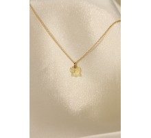 Zirkon Taşlı Sarı Renk Minimal Kelebek Kolye - TJ-BKO5956