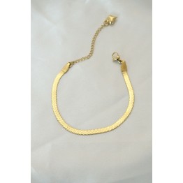 316L Çelik Gold Renk İtalyan Zincirli Bileklik TJ-BB4103