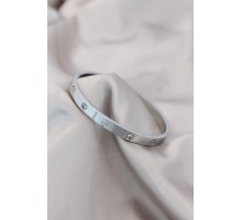 Çelik Gümüş Renk Zirkon Taşlı Bileklik - TJ-BB4120