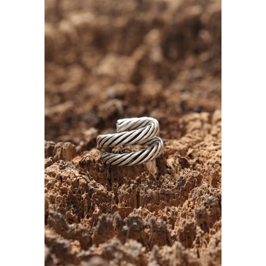 Dolamalı Çift Kat Zincir Yüzük - TJ-EY435