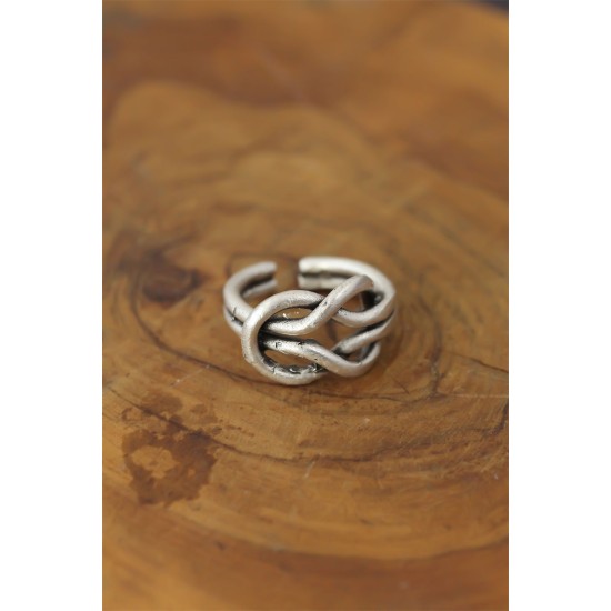 Düğüm Model Metal Ayarlanabilir Erkek Yüzük - TJ-EY452