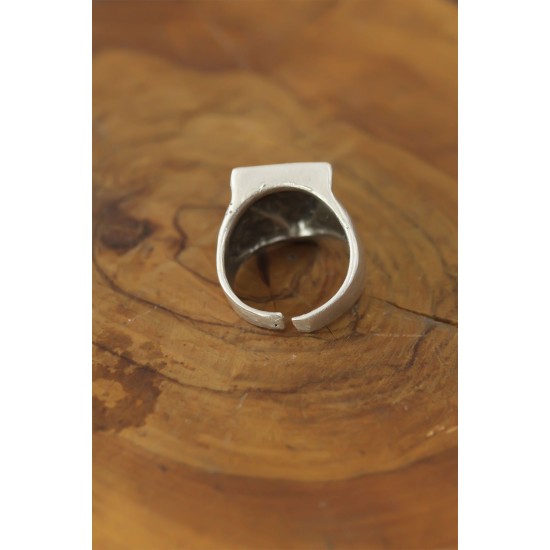 Göz Detay Metal Ayarlanabilir Erkek Yüzük - TJ-EY453