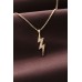 Zirkon Taşlı Şimşek Tasarımlı Kadın Kolye - TJ-BKO6171