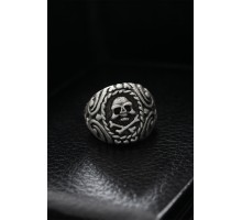 Ayarlanabilir Desenli Kurukafa Model Erkek Yüzük - TJ-EY500