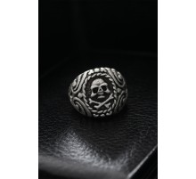 Ayarlanabilir Desenli Kurukafa Model Erkek Yüzük - TJ-EY500