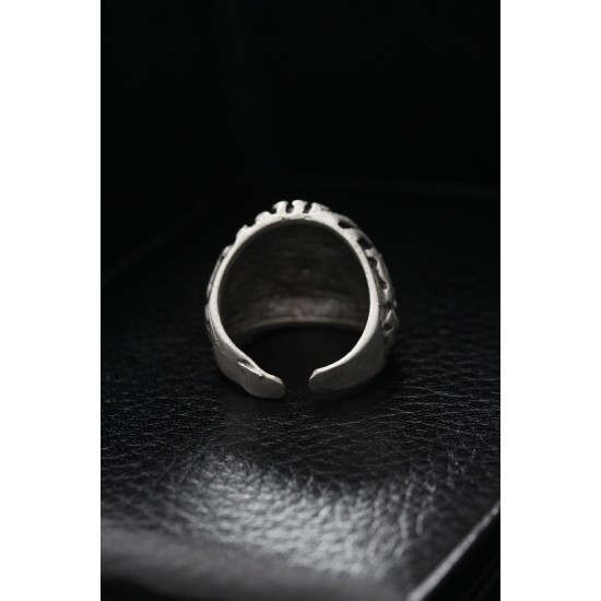 Ayarlanabilir Desenli Kurukafa Model Erkek Yüzük - TJ-EY500