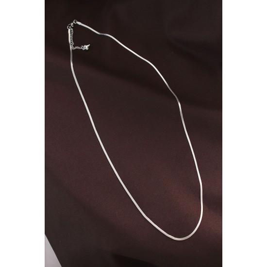 Çelik Gümüş Renk 60 cm İnce İtalyan Zincir Kolye - TJ-BKO6226