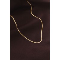 Çelik Gold Renk 60 cm İnce İtalyan Zincir Kolye TJ-BKO6227