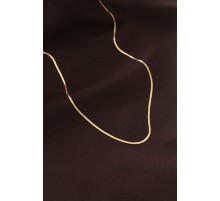 Çelik Gold Renk 60 cm İnce İtalyan Zincir Kolye - TJ-BKO6227