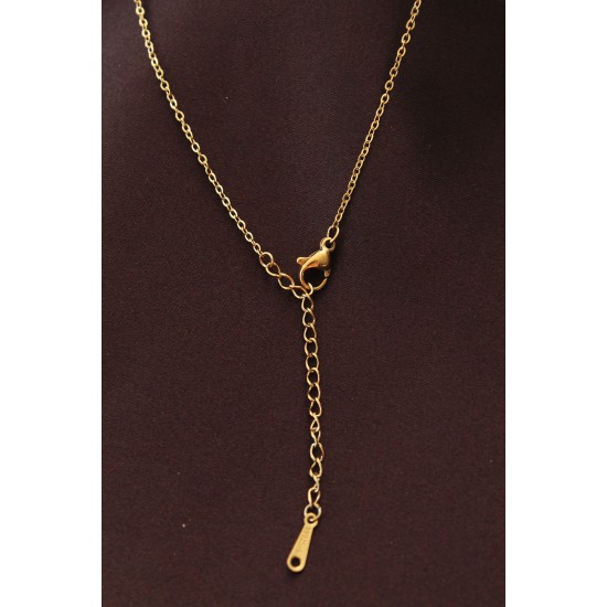 Çelik 3 Renkli Minimal 3lü Kalp Kolye - TJ-BKO6292