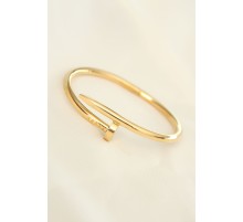 316L Çelik Gold Renk Çivi Model Bileklik - TJ-BB4321