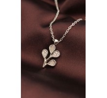 Gümüş Renk Zirkon Taşlı Çoklu Balon Kolye - TJ-BKO6347