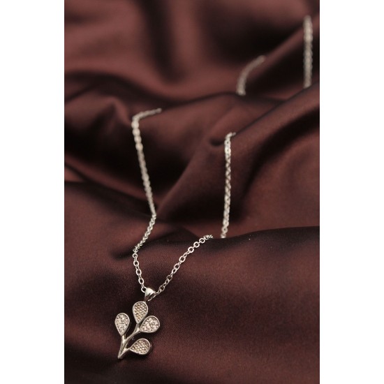 Gümüş Renk Zirkon Taşlı Çoklu Balon Kolye - TJ-BKO6347