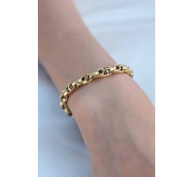 Gold Renk Çelik Zincir Kadın Bileklik - TJ-BB4429