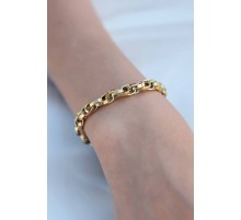 Gold Renk Çelik Zincir Kadın Bileklik - TJ-BB4429