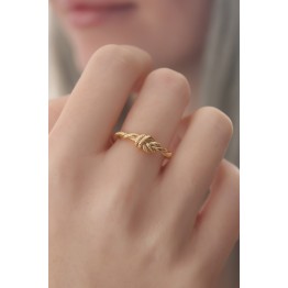 Gold Renk Halat Düğüm Model Kadın Yüzük TJ-BYK2416