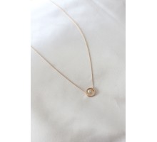 Gold Renk Minimal Kalp Figür Kadın Kolye - TJ-BKO6850