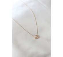 Gold Renk Minimal Kalp Figür Kadın Kolye - TJ-BKO6850