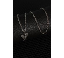 Gümüş Renk Kanat Figür Erkek Kolye - TJ-ERK1242