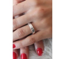 Gümüş Renk Sarmal Model Kadın Yüzük - TJ-BYK2495