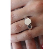 Gümüş Renk Daire Model Kadın Yüzük - TJ-BYK2501