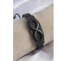 Siyah Deri Siyah Sonsuzluk İşareti İpli Erkek Bileklik - TJ-EB3575