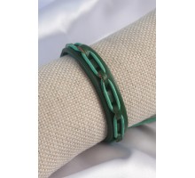 Yeşil Renk Deri İpli Erkek Bileklik - TJ-EB3578