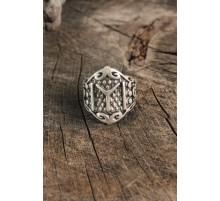 Antik Gümüş Renk IYI İşleme Ayarlanabilir Erkek Yüzük - TJ-EY602