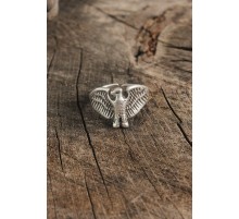 Antik Gümüş Renk Horus Model Ayarlanabilir Erkek Yüzük - TJ-EY610