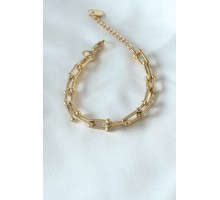 316L Çelik Gold Renk Tifany Model Kadın Bileklik - TJ-BB5101