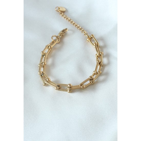 316L Çelik Gold Renk Tifany Model Kadın Bileklik - TJ-BB5101