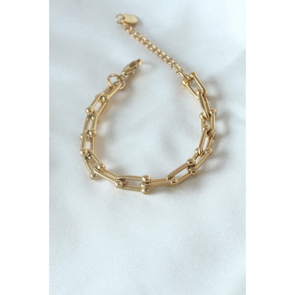 316L Çelik Gold Renk Tifany Model Kadın Bileklik - TJ-BB5101