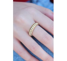 Gold Renk Sarmal Model Kadın Yüzük - TJ-BYK2589