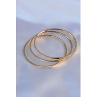 316L Çelik Gold Renk  Ajda Model Kadın 60 mm Bilezik - TJ-BB5360