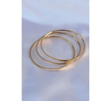 316L Çelik Gold Renk  Ajda Model Kadın 60 mm Bilezik - TJ-BB5360