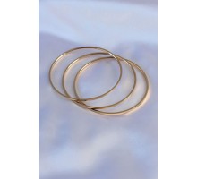 316L Çelik Gold Renk Ajda Model Kadın 65 mm Bilezik - TJ-BB5361