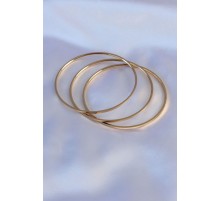 316L Çelik Gold Renk Ajda Model Kadın 65 mm Bilezik - TJ-BB5361