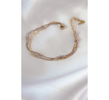 316L Çelik Mix Renk Minimal Toplu Kadın Bileklik - TJ-BB5438
